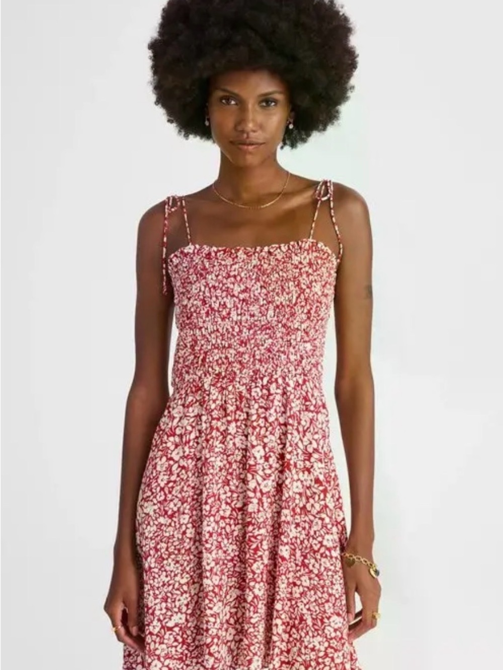 Madewell Floral Tie-Shoulder Sundress